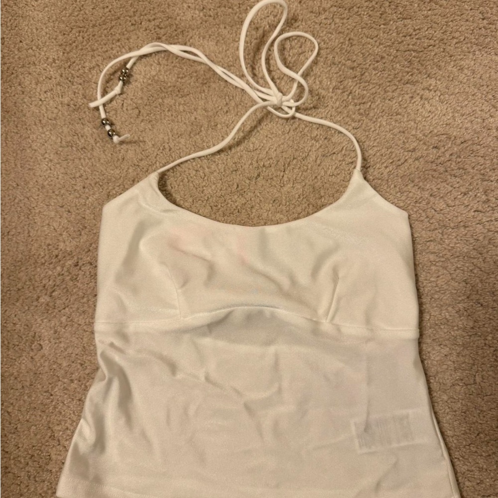 Edikted White Halter Camisole